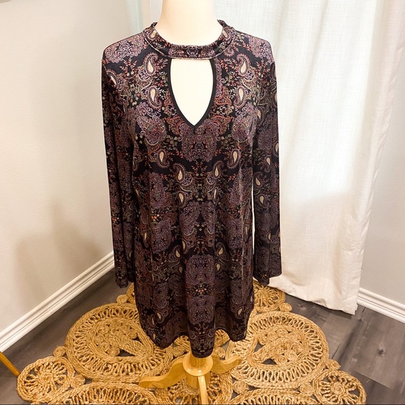 Target Velvet Paisley Mod Mini Dress - Picture 5 of 11